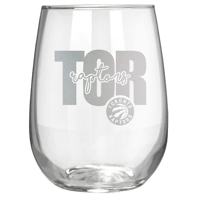 Toronto Raptors Etched 17oz. City Stemless Wine Glass