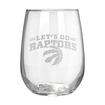 Toronto Raptors Etched 17oz. Rally Cry Stemless Wine Glass