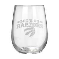 Toronto Raptors Etched 17oz. Rally Cry Stemless Wine Glass