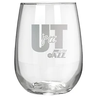 Utah Jazz Etched 17oz. City Stemless Wine Glass