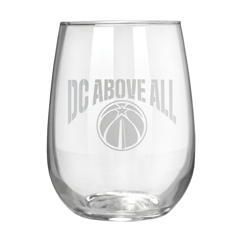 Washington Wizards Etched 17oz. Rally Cry Stemless Wine Glass