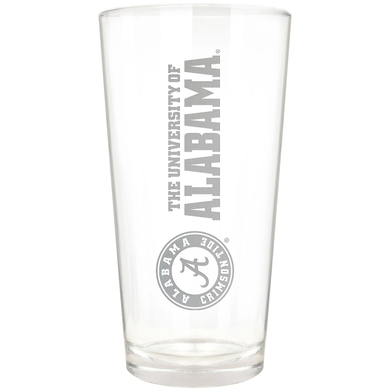 Alabama Crimson Tide Etched 16oz. Vertical Rally Cry Pint Glass