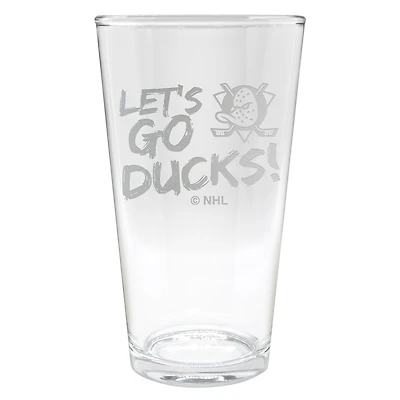 Anaheim Ducks Etched 16oz. Rally Cry Pint Glass