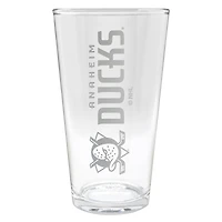 Anaheim Ducks Etched 16oz. Vertical Rally Cry Pint Glass