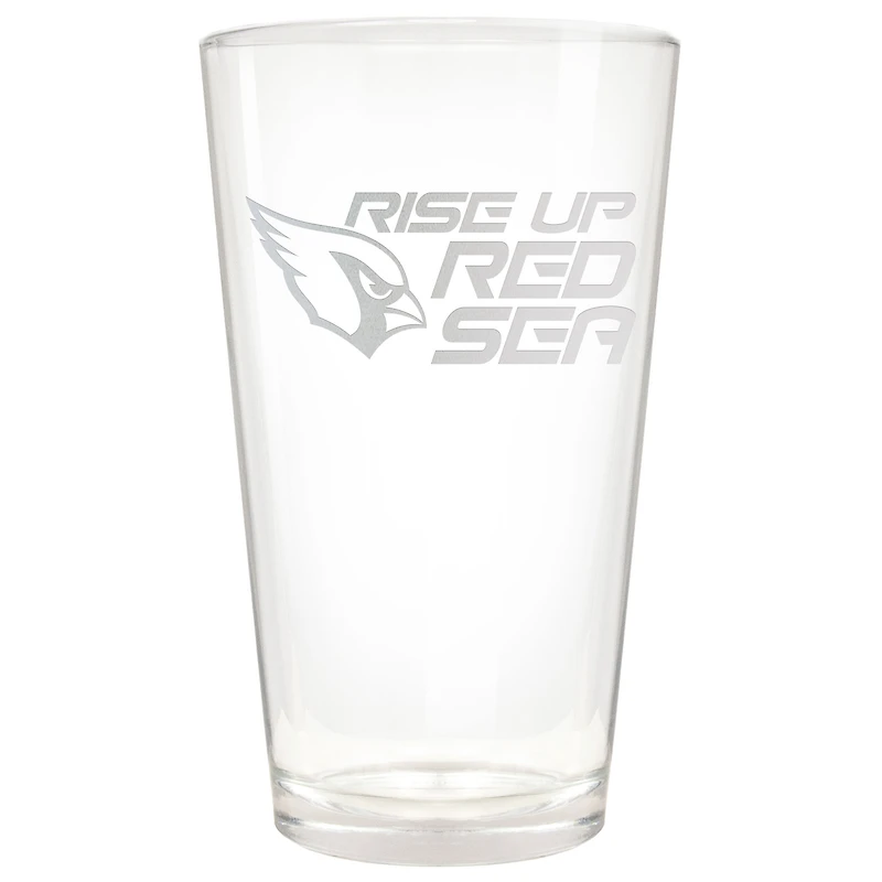 Arizona Cardinals Etched 16oz. Rally Cry Pint Glass
