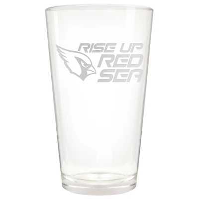 Arizona Cardinals Etched 16oz. Rally Cry Pint Glass