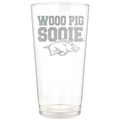 Arkansas Razorbacks Etched 16oz. Rally Cry Pint Glass