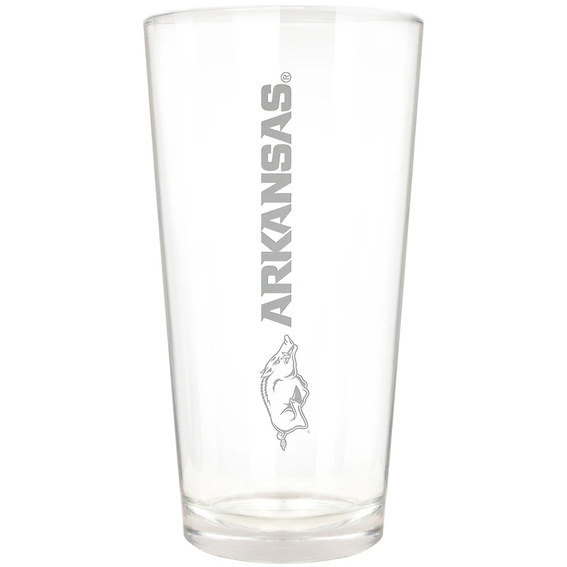 Arkansas Razorbacks Etched 16oz. Vertical Rally Cry Pint Glass