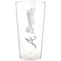 Atlanta Braves Etched 16oz. Vertical Rally Cry Pint Glass