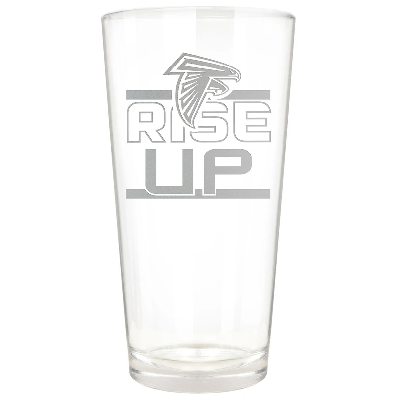 Atlanta Falcons Etched 16oz. Rally Cry Pint Glass