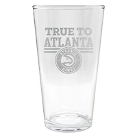 Atlanta Hawks Etched 16oz. Rally Cry Pint Glass
