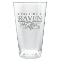 Baltimore Ravens Etched 16oz. Rally Cry Pint Glass