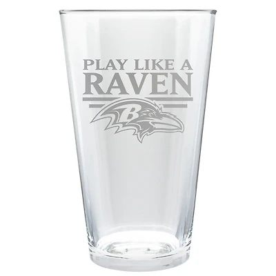 Baltimore Ravens Etched 16oz. Rally Cry Pint Glass