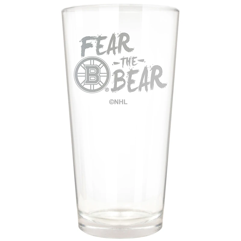 Boston Bruins Etched 16oz. Rally Cry Pint Glass