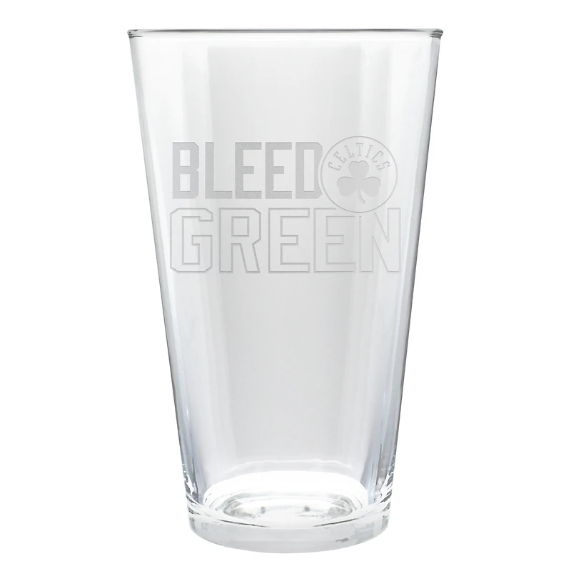 Boston Celtics Etched 16oz. Rally Cry Pint Glass