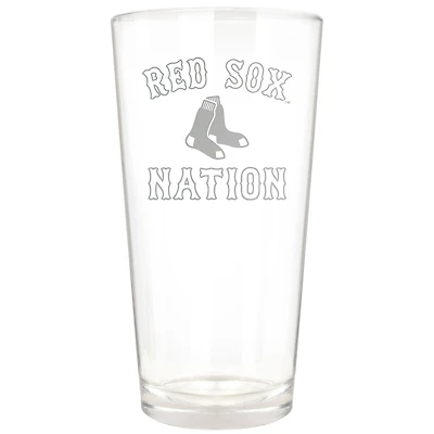 Boston Red Sox Etched 16oz. Rally Cry Pint Glass