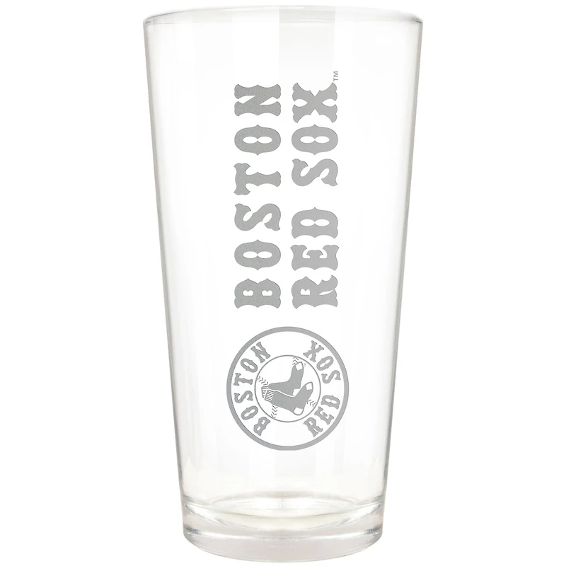 Boston Red Sox Etched 16oz. Vertical Rally Cry Pint Glass