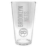 Brooklyn Nets Etched 16oz. Vertical Rally Cry Pint Glass
