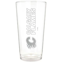 Calgary Flames Etched 16oz. Vertical Rally Cry Pint Glass