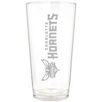 Charlotte Hornets Etched 16oz. Vertical Rally Cry Pint Glass