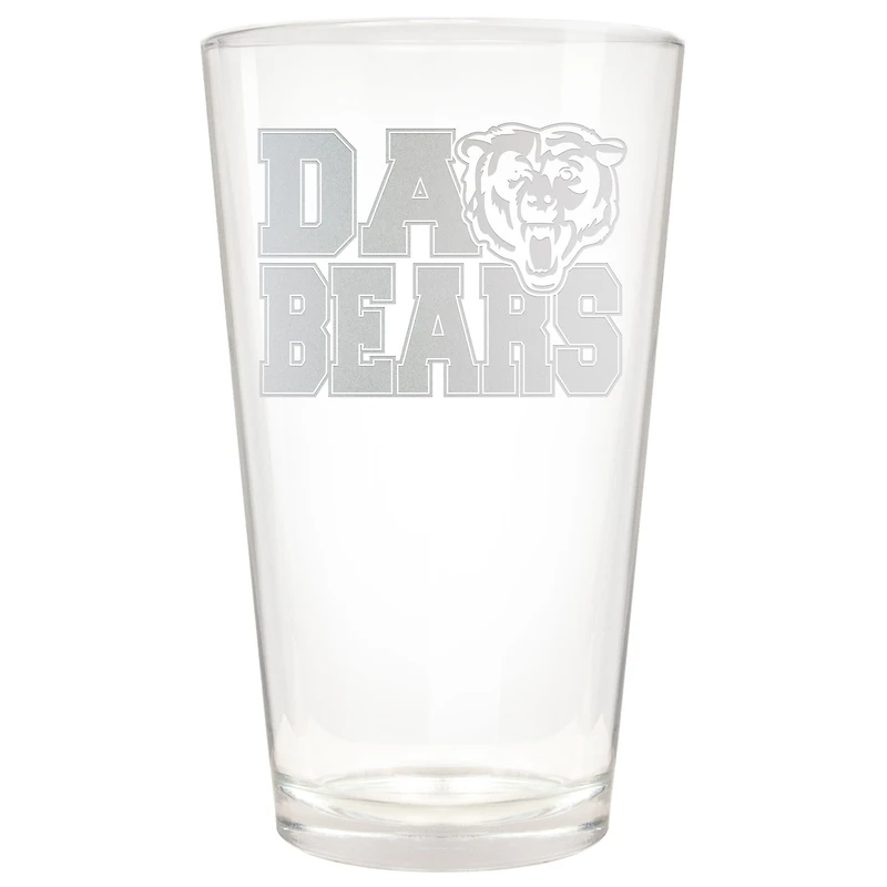 Chicago Bears Etched 16oz. Rally Cry Pint Glass