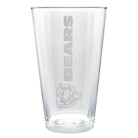 Chicago Bears Etched 16oz. Vertical Rally Cry Pint Glass
