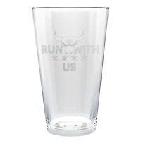 Chicago Bulls Etched 16oz. Rally Cry Pint Glass
