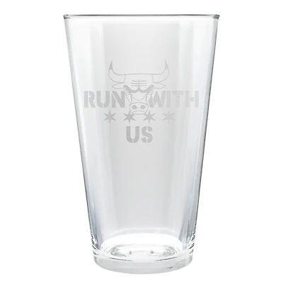 Chicago Bulls Etched 16oz. Rally Cry Pint Glass