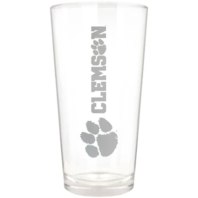 Clemson Tigers Etched 16oz. Vertical Rally Cry Pint Glass