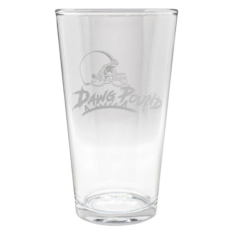 Cleveland Browns Etched 16oz. Rally Cry Pint Glass