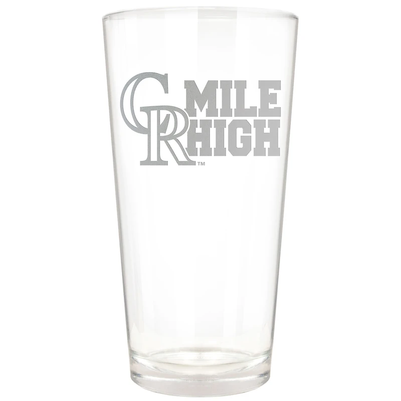 Colorado Rockies Etched 16oz. Rally Cry Pint Glass