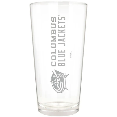 Columbus Blue Jackets Etched 16oz. Vertical Rally Cry Pint Glass