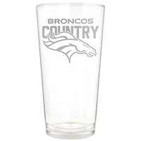 Denver Broncos Etched 16oz. Rally Cry Pint Glass