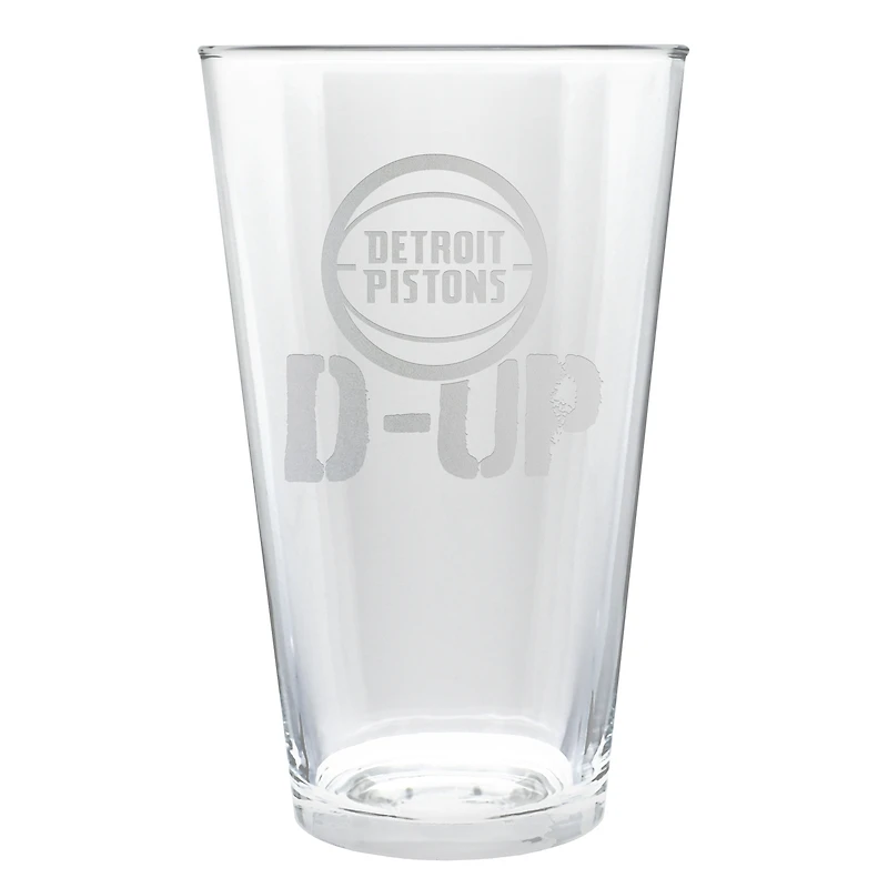 Detroit Pistons Etched 16oz. Rally Cry Pint Glass
