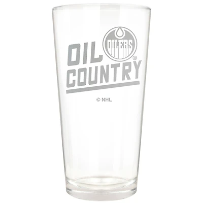 Edmonton Oilers Etched 16oz. Rally Cry Pint Glass