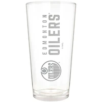 Edmonton Oilers Etched 16oz. Vertical Rally Cry Pint Glass