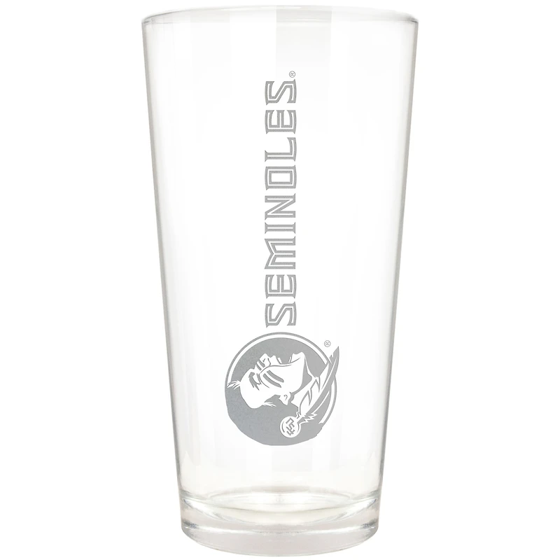 Florida State Seminoles Etched 16oz. Vertical Rally Cry Pint Glass