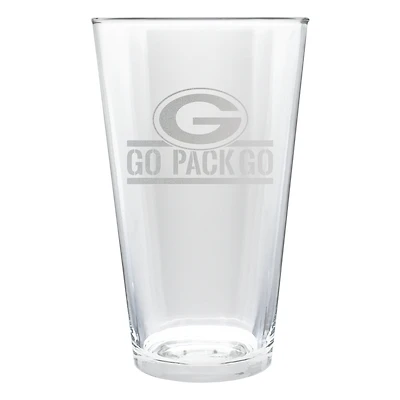 Green Bay Packers Etched 16oz. Rally Cry Pint Glass