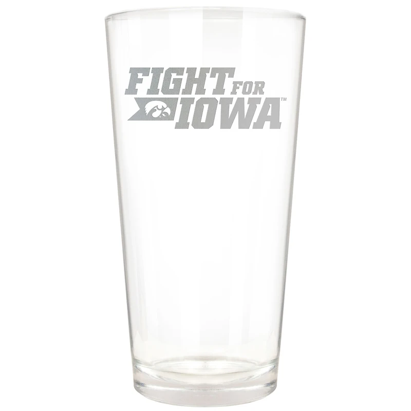 Iowa Hawkeyes Etched 16oz. Rally Cry Pint Glass