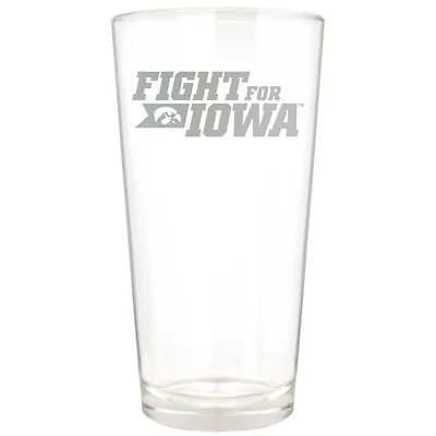 Iowa Hawkeyes Etched 16oz. Rally Cry Pint Glass