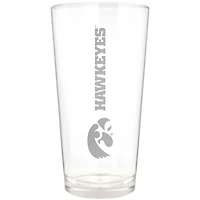 Iowa Hawkeyes Etched 16oz. Vertical Rally Cry Pint Glass