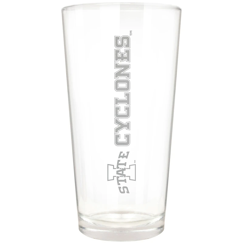 Iowa State Cyclones Etched 16oz. Vertical Rally Cry Pint Glass