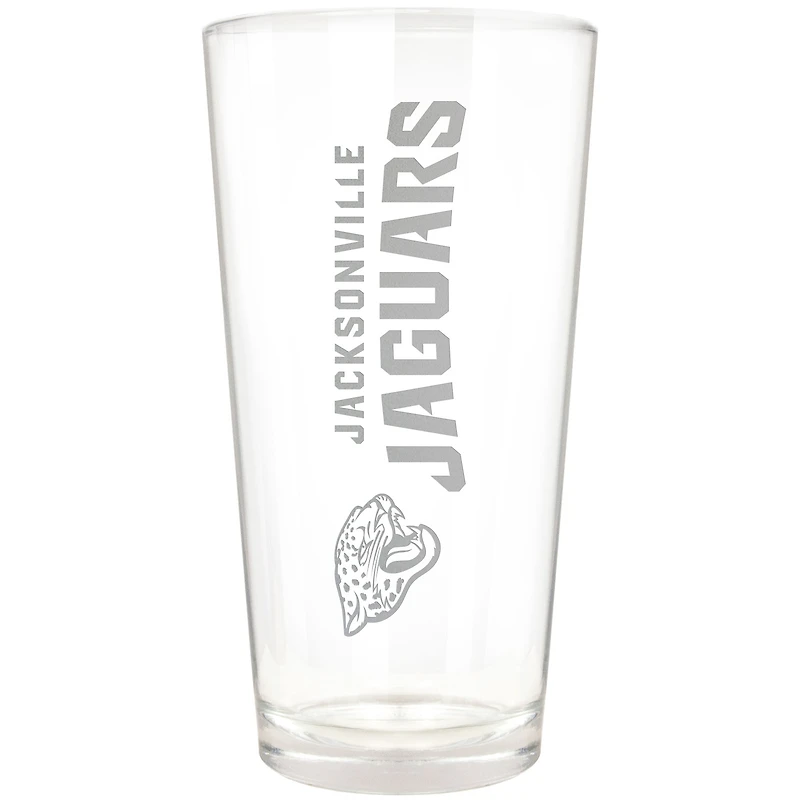Jacksonville Jaguars Etched 16oz. Vertical Rally Cry Pint Glass