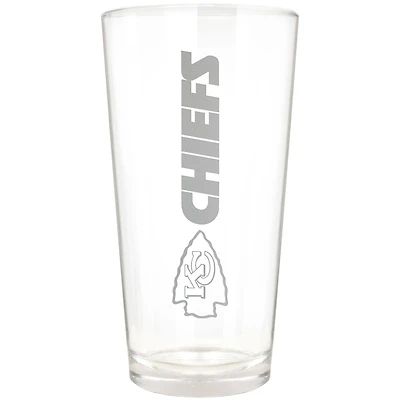 Kansas City Chiefs Etched 16oz. Vertical Rally Cry Pint Glass