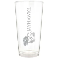 Kansas Jayhawks Etched 16oz. Vertical Rally Cry Pint Glass