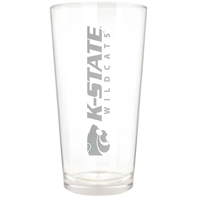 Kansas State Wildcats Etched 16oz. Vertical Rally Cry Pint Glass