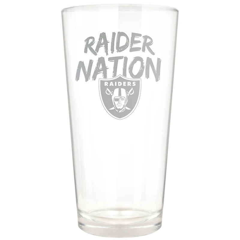Las Vegas Raiders Etched 16oz. Rally Cry Pint Glass