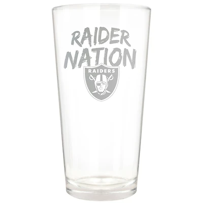 Las Vegas Raiders Etched 16oz. Rally Cry Pint Glass