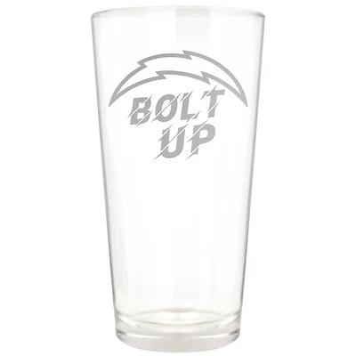 Los Angeles Chargers Etched 16oz. Rally Cry Pint Glass