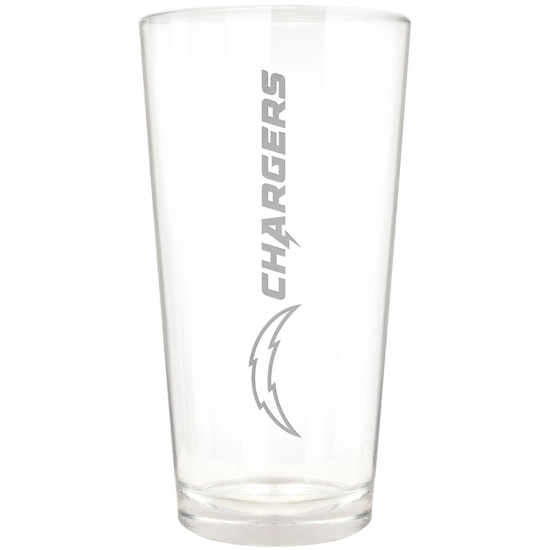 Los Angeles Chargers Etched 16oz. Vertical Rally Cry Pint Glass